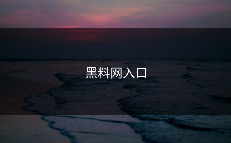 黑料网入口